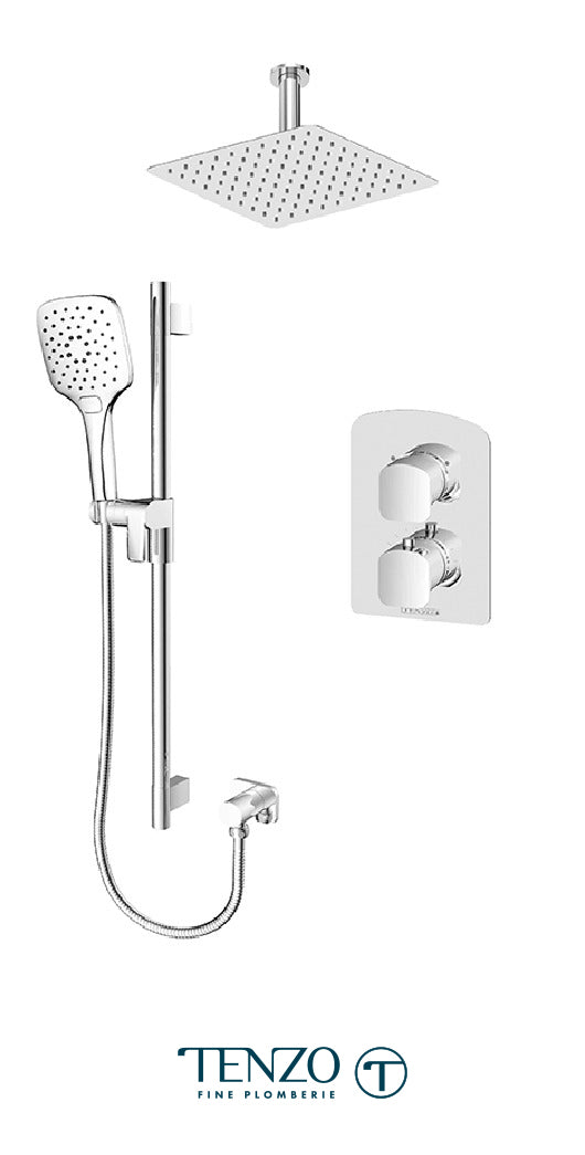 Tenzo - Kit de douche thermostatique Delano T-box avec 2 fonctions DET32-21131