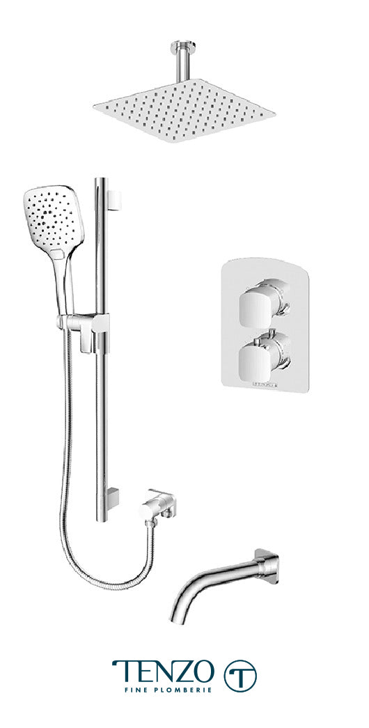 Tenzo - Kit de douche Delano T-box 3 fonctions thermostatique DET33-511315