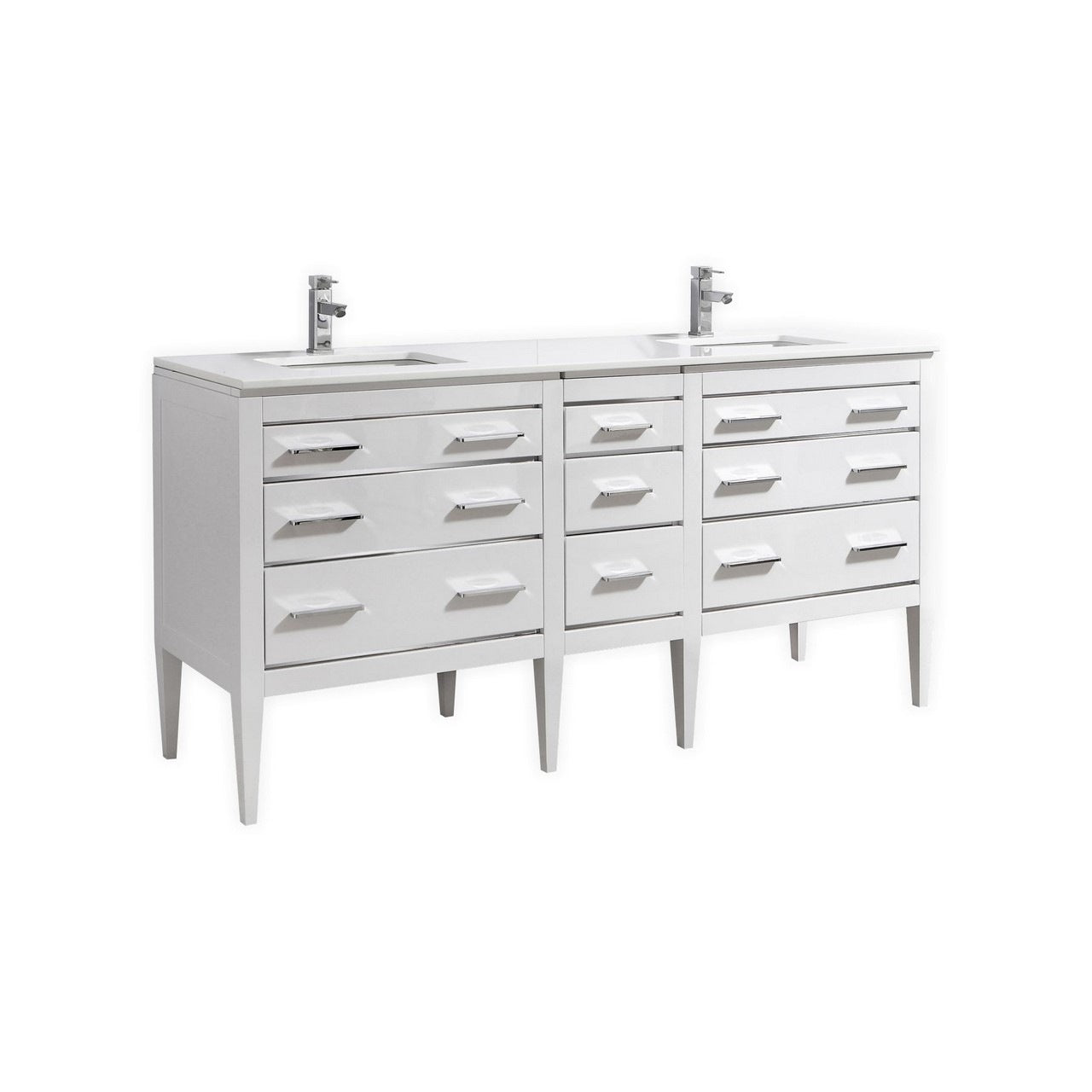 Kube Bath Eiffel Vanity Collection Single Sink and Double Sink - Renoz