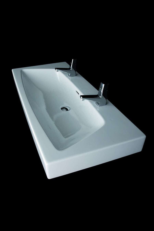 PierDeco Snap110, Wall-mounted Washbasin, With Double Single-hole - C52305-SNAP110