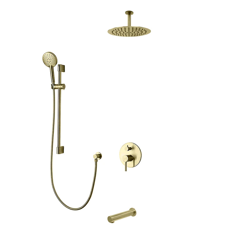 Kodaen Elegante 3 Way Pressure Balanced Shower System With 10" Shower Head And Sliding Bar  F55104