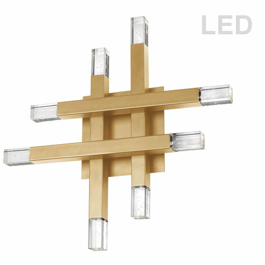 Dainolite 32W Aged Brass Wall Sconce w/ Acrylic Diffuser - Renoz