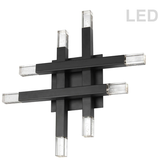 Dainolite 32W Matte Black Wall Sconce w/ Acrylic Diffuser - Renoz