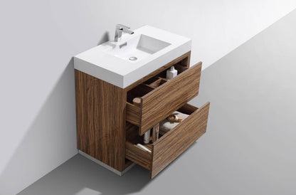 Kube Bath Bliss 36" Floor Mount Free Standing Bathroom Vanity With 2 Drawers FMB36 - Renoz