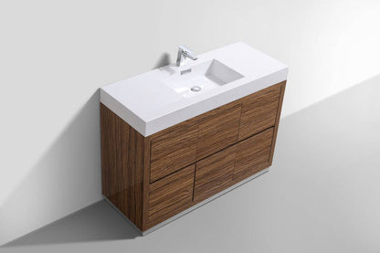 Kube Bath Bliss 48" Floor Mount Free Standing Bathroom Vanity With 6 Drawers Acrylic Countertop - Renoz