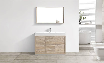 Kube Bath Bliss 48" Floor Mount Free Standing Bathroom Vanity With 6 Drawers Acrylic Countertop - Renoz