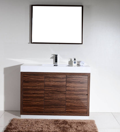 Kube Bath Bliss 48" Floor Mount Free Standing Bathroom Vanity With 6 Drawers Acrylic Countertop - Renoz