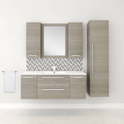 Cutler Silhouette Collection 48″ 2 Drawer / 2 Door Wall Hung Bathroom Vanity Aria - Renoz