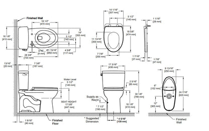 Toto Drake Bol allongé à hauteur universelle compatible Washlet+ - C776CEFGT40#01