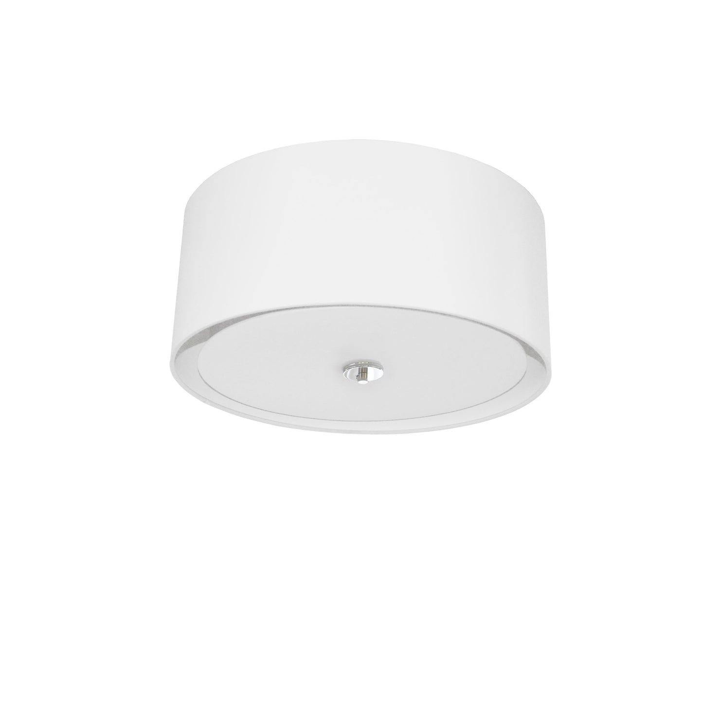 Dainolite 3 Light Helena Flush Mount Polished Chrome White with White Diffuser - Renoz