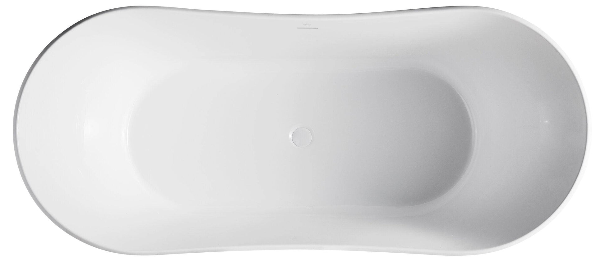 Bagno Italia Hudson 71" x 32" x 27" Glossy White One Piece Free Standing Bathtub HD188180 - Renoz