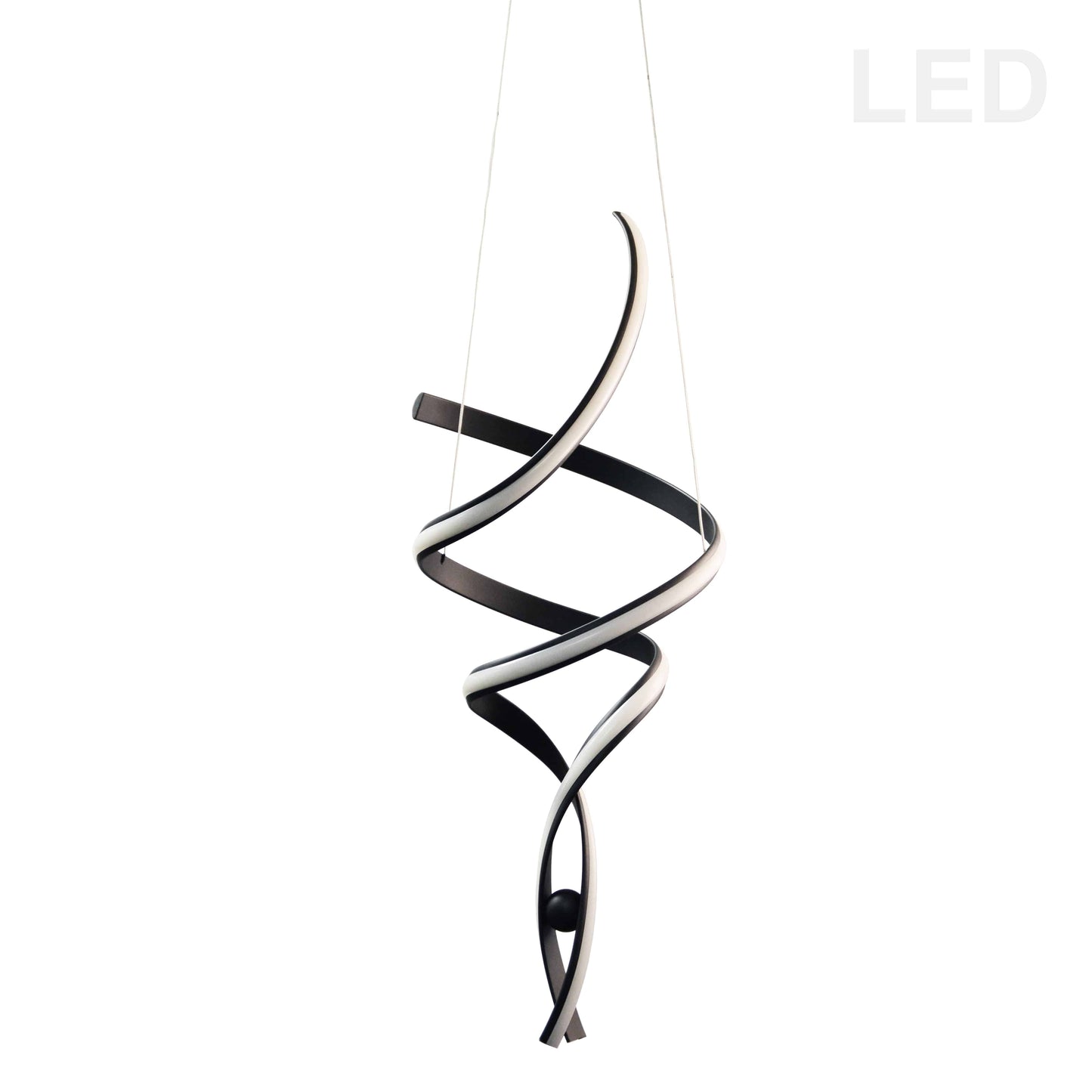 Dainolite 35W LED Pendant, Matte Black with White Silicone Diffuser - Renoz