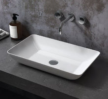 Slik Portfolio - Slik Stone Rectangular Solid Surface Vessel Sink