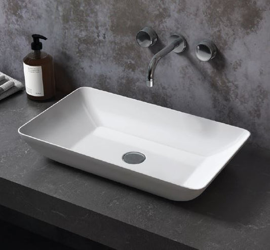 Slik Portfolio - Lavabo rectangulaire à surface solide Slik Stone