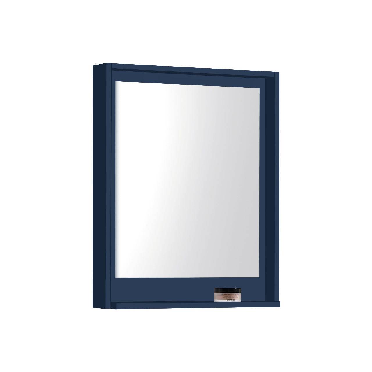 Kube Bath 24″ Wide Mirror W/ Shelf – Gloss Blue - Renoz