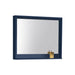 Kube Bath 40″ Wide Mirror W/ Shelf – Gloss Blue - Renoz