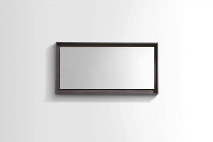 Kube Bath 48" Wide Bathroom Mirror With Shelf – Gray Oak - Renoz