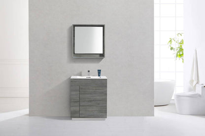 Kube Bath Milano 30" Single Sink Floor Mount Modern Bathroom Vanity - Renoz