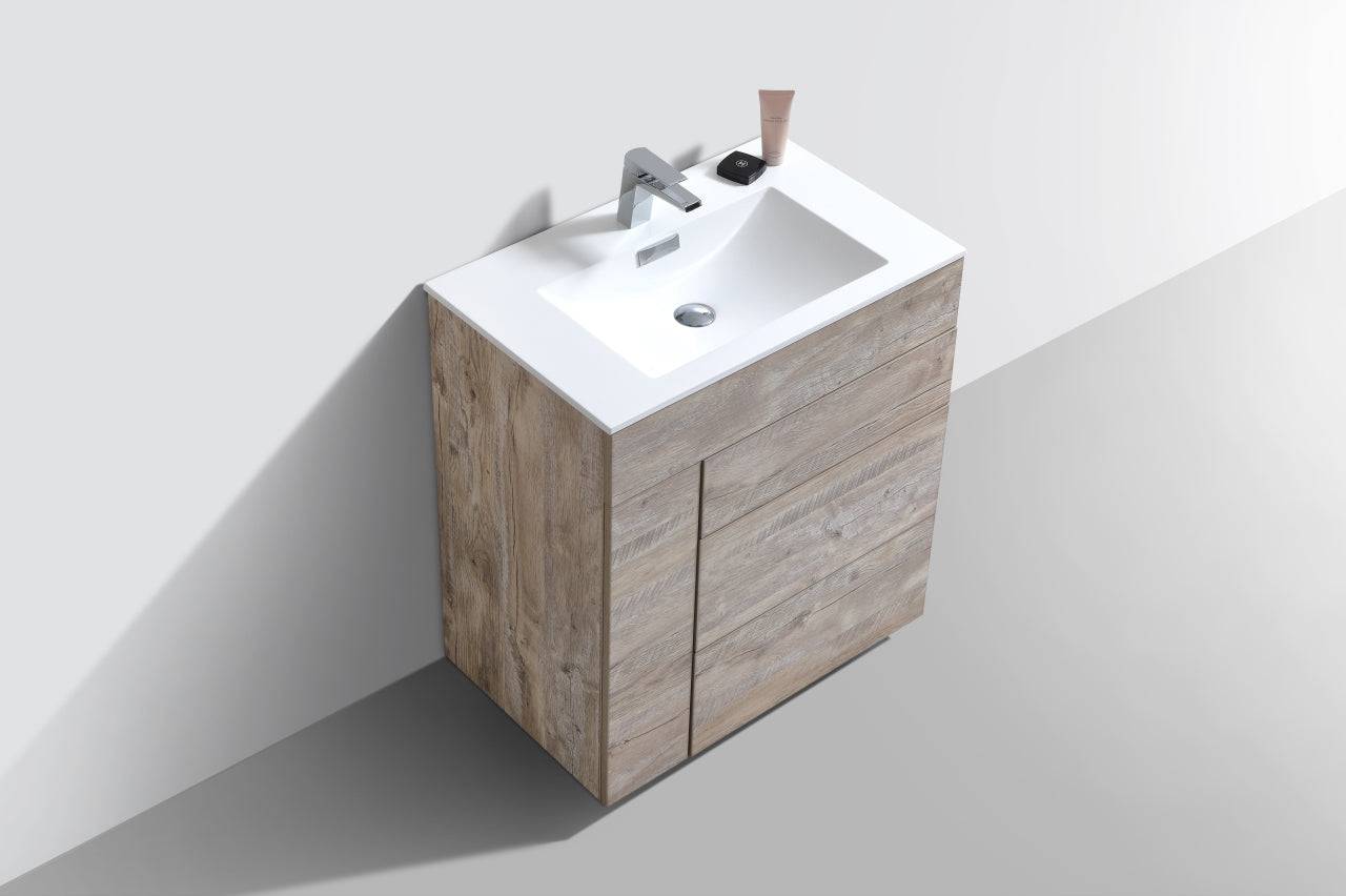 Kube Bath Milano 30" Single Sink Floor Mount Modern Bathroom Vanity - Renoz