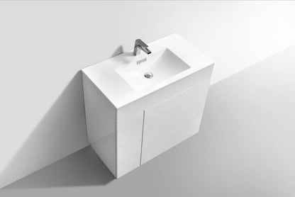 Kube Bath Milano 36" Single Sink Floor Mount Modern Bathroom Vanity - Renoz