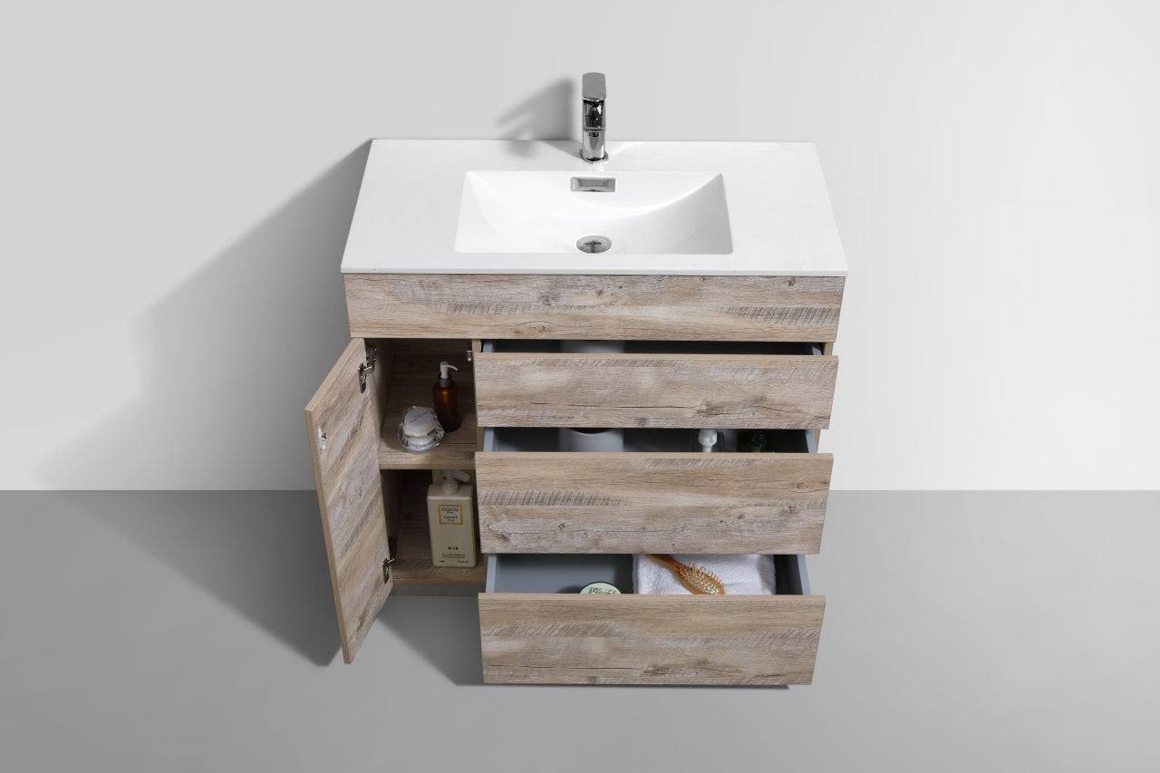 Kube Bath Milano 36" Single Sink Floor Mount Modern Bathroom Vanity - Renoz