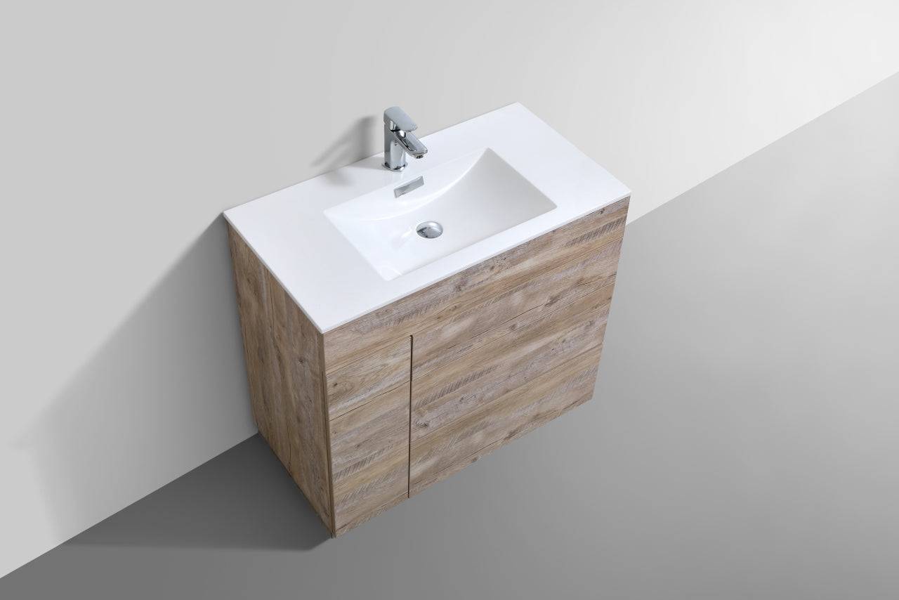 Kube Bath Milano 36" Single Sink Floor Mount Modern Bathroom Vanity - Renoz