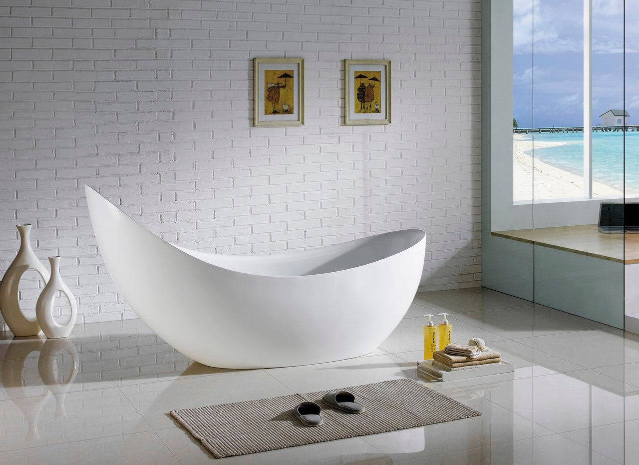 Kube Salto Free Standing Bathtub Collection in 67" and 80" - Renoz