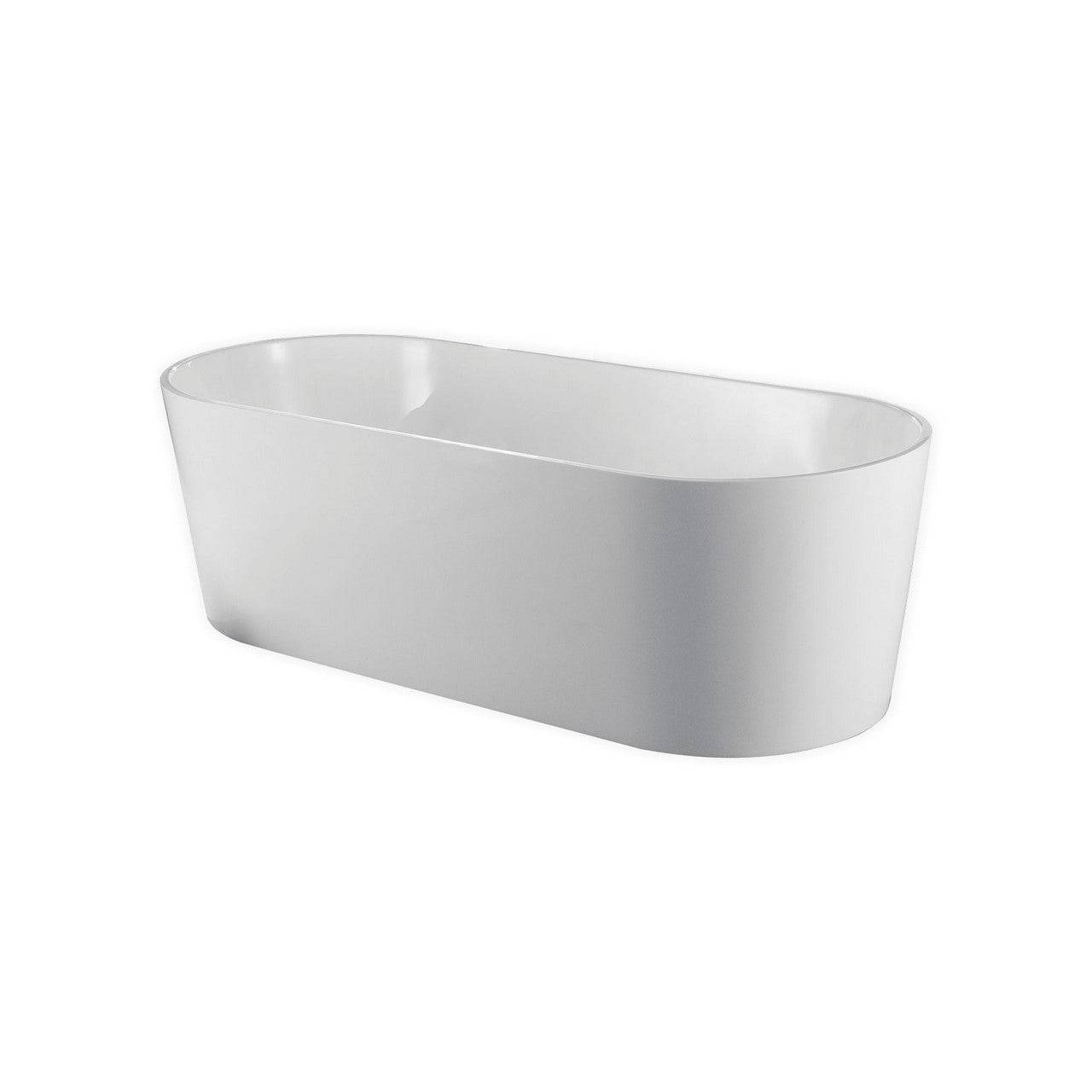 Kube Bath Ovale 59” Free Standing Bathtub - Renoz