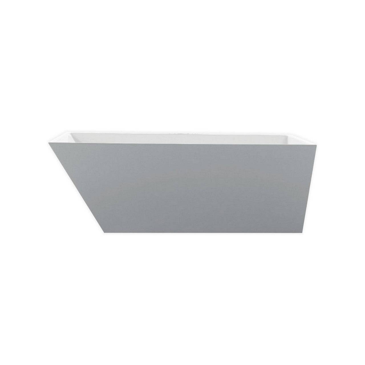 Kube Bath Obliquo 66.3" x 31.25" x 24.5 Free Standing Bathtub - Renoz