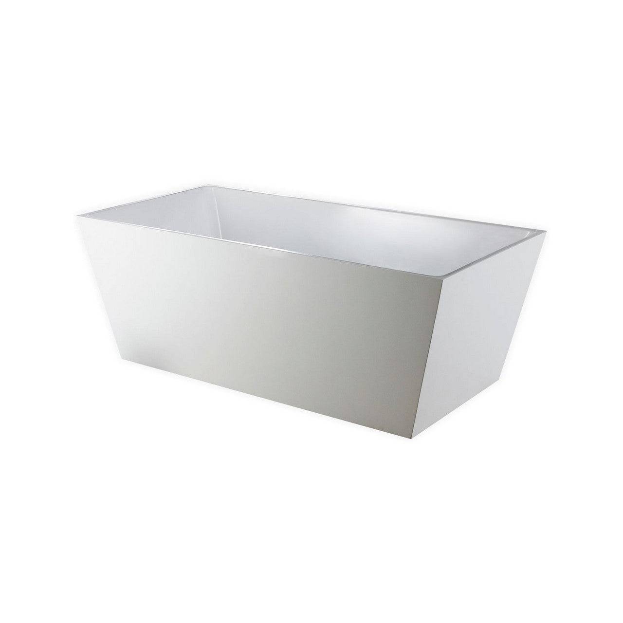 Kube Bath Squadra Free Standing Bathtub Collection in 59" 63" and 67" - Renoz