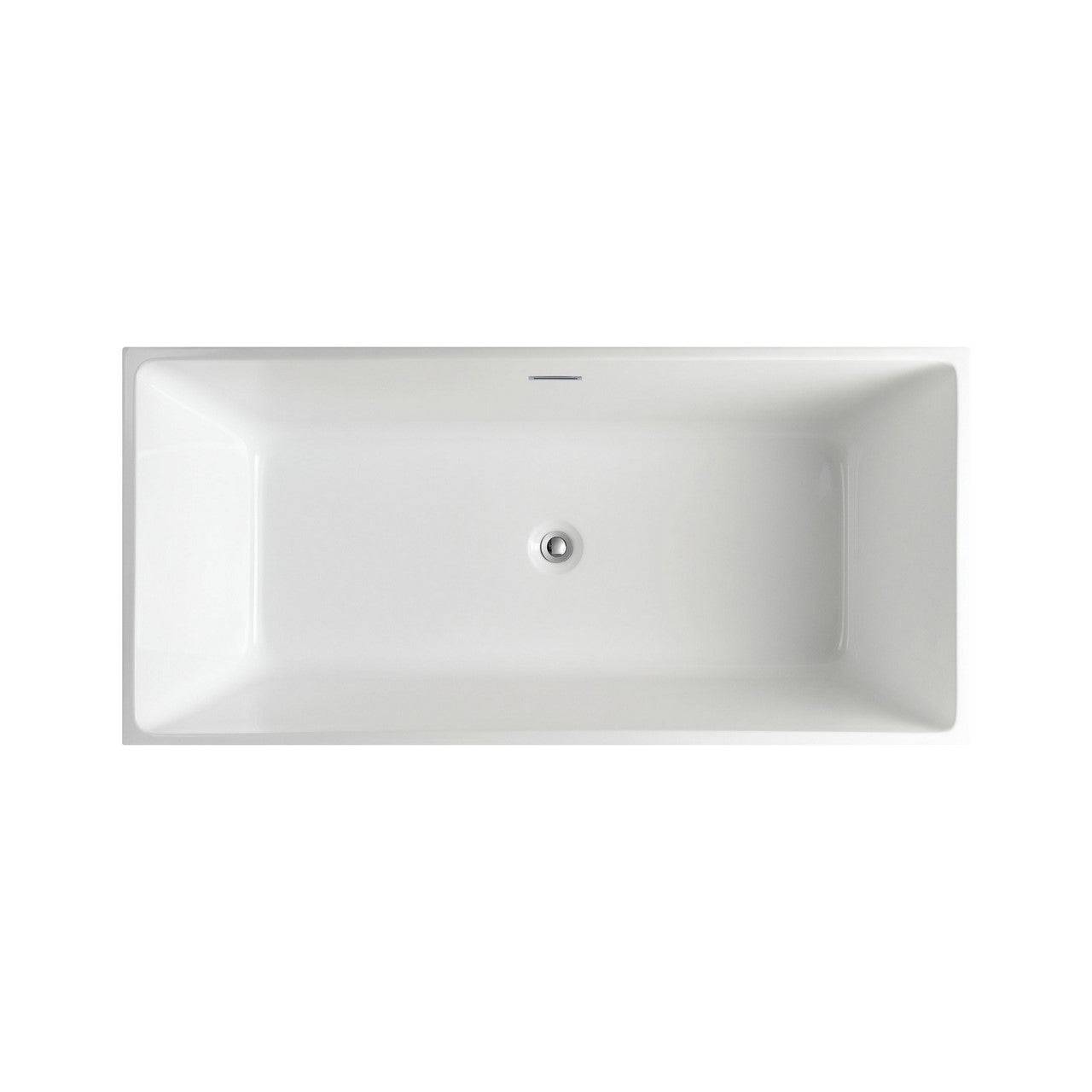 Kube Bath Squadra Free Standing Bathtub Collection in 59" 63" and 67" - Renoz