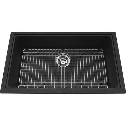 Kindred 31.56" x 18.12" Sanitized Single Bowl Undermount Kitchen Sink- Granite Onyx - Renoz