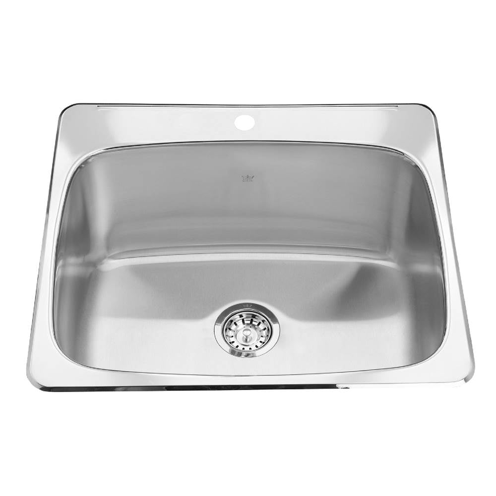 Kindred Utility Collection 25.63" x 22.06" Drop In Single Bowl 1-Hole Stainless Steel Laundry Sink - Renoz