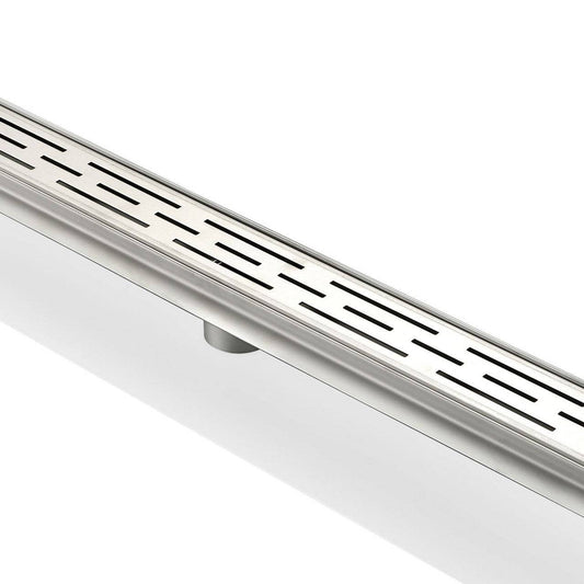 Kube Bath 28" Stainless Steel Linear Grate Shower Drain - Renoz