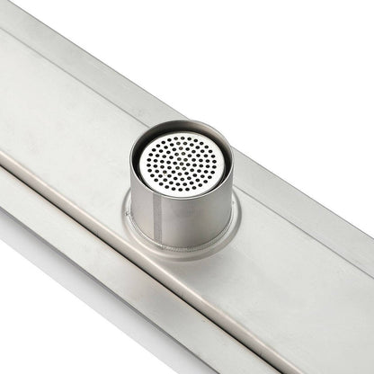 Kube Bath 28" Stainless Steel Linear Grate Shower Drain - Renoz