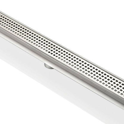 Kube Bath 28" Stainless Steel Pixel Grate Shower Drain - Renoz