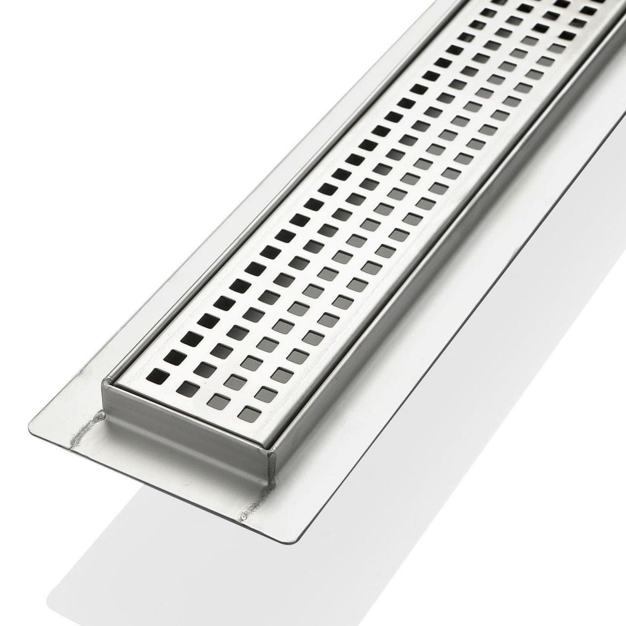 Kube Bath 28" Stainless Steel Pixel Grate Shower Drain - Renoz