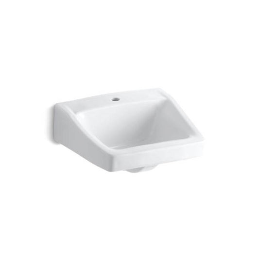 Kohler Chesapeake 19-1/4" X 17-1/4" Wall Mount Concealed Arm Carrier Bathroom Sink With Single Faucet Hole - White