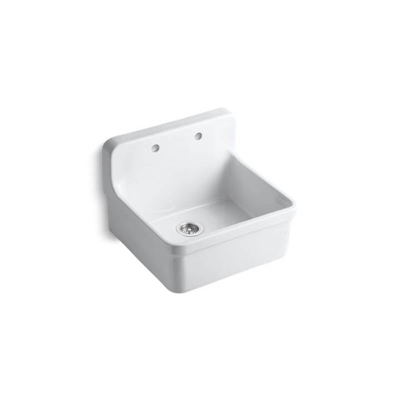 Kohler - 24" X 22" X 17-1/2" Wall-Mount/Top-Mount Single-Bowl Kitchen Sink