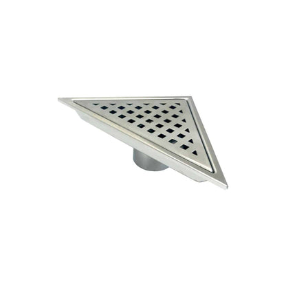 Kube Bath 6.5" Triangle Stainless Steel Pixel Grate Shower Drain – Chrome - Renoz