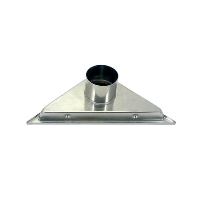 Kube Bath 6.5" Triangle Stainless Steel Tile Grate Shower Drain – Chrome - Renoz