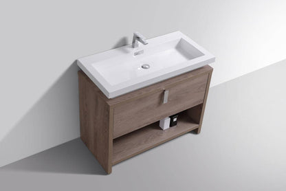 Kube Bath Levi 40" Floor Mount Single Sink Bathroom Vanity With 2 Doors and Cubby Hole - Renoz