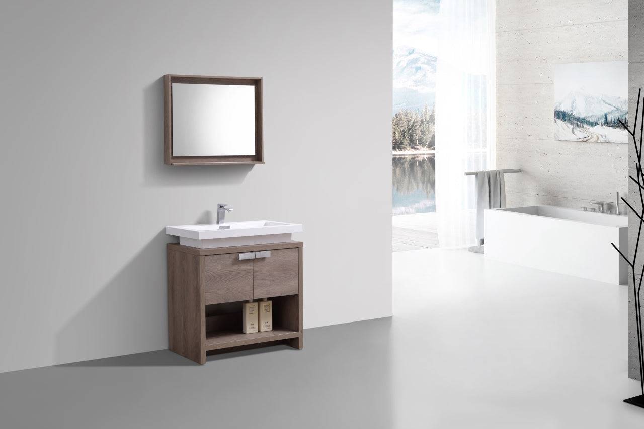 Kube Bath Levi 32" Floor Mount Single Sink Bathroom Vanity With 2 Doors and Cubby Hole - Renoz