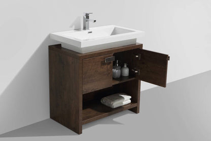 Kube Bath Levi 32" Floor Mount Single Sink Bathroom Vanity With 2 Doors and Cubby Hole - Renoz