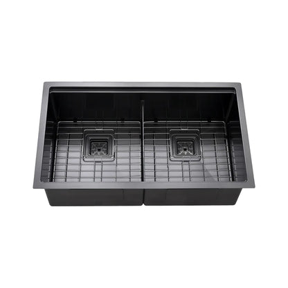 Kodaen 32" Workstation Undermount Double Bowls 50/50 Évier de cuisine en calibre 16 UNS1515P