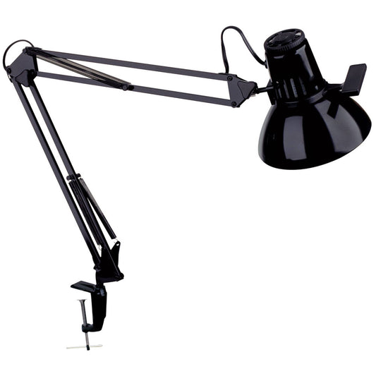 Dainolite Desktop Task Lamp, Gloss Black, 36 inch Reach - Renoz