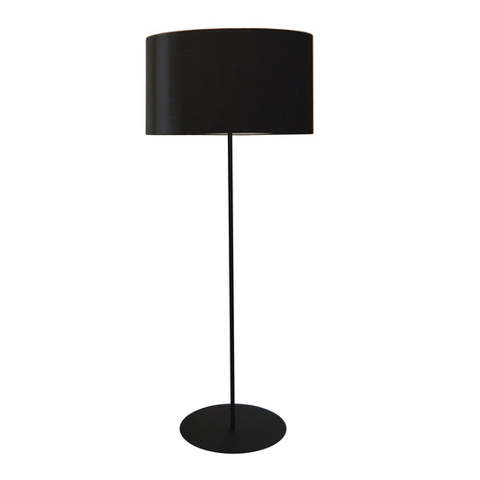 Dainolite 1 Light Drum Floor Lamp w/ Black Shade - Renoz