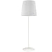 Dainolite 1 Light White Floor Lamp w/ White Drum Shade - Renoz