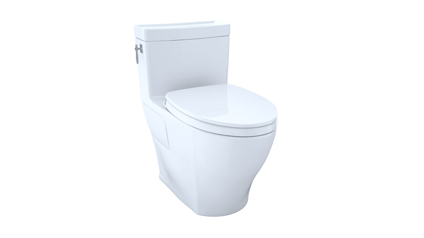 Toto Aimes One Piece Toilet 1.28 GPF Elongated Bowl Washlet+ Connection - Renoz