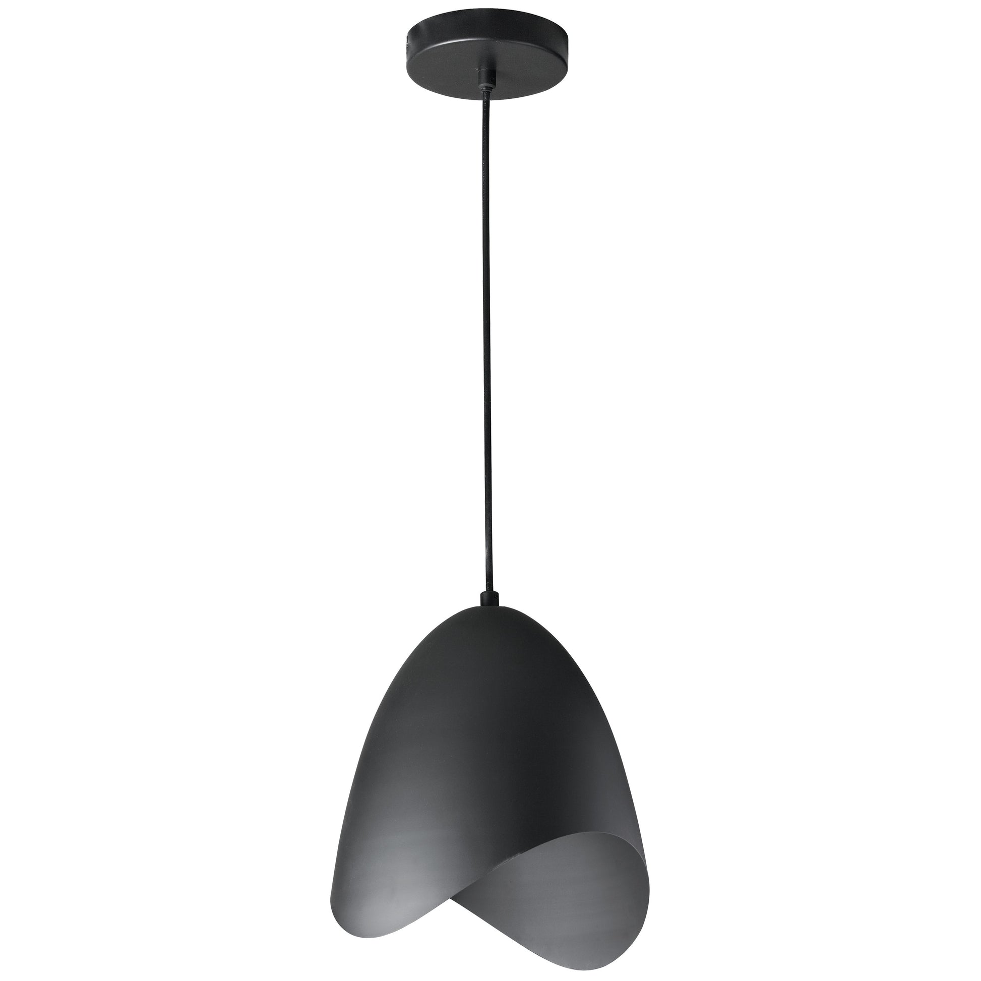 Dainolite 1 Light Pendant, Black Finish - Renoz